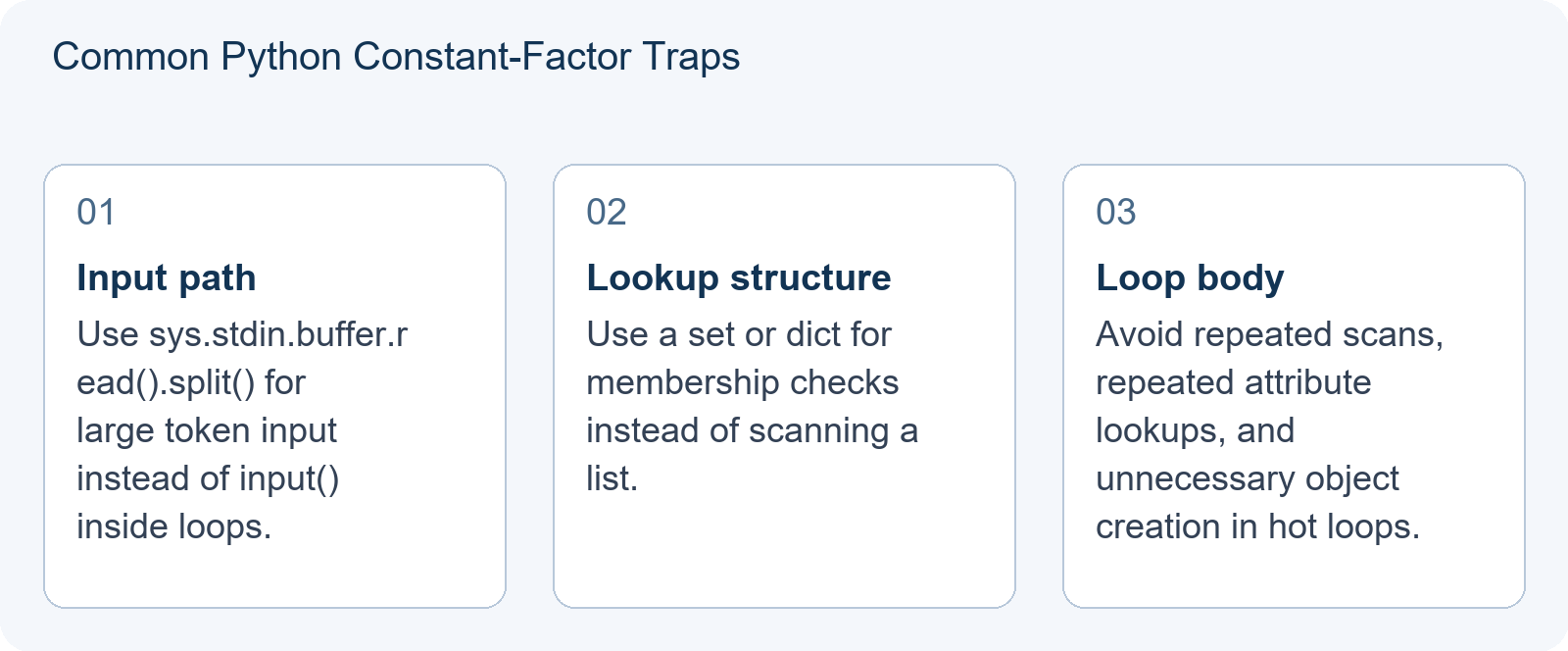 Common Python Constant-Factor Traps
